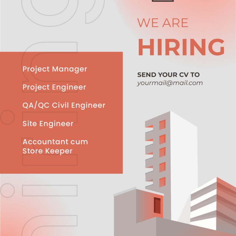 Modern Hiring Poster PSD Template