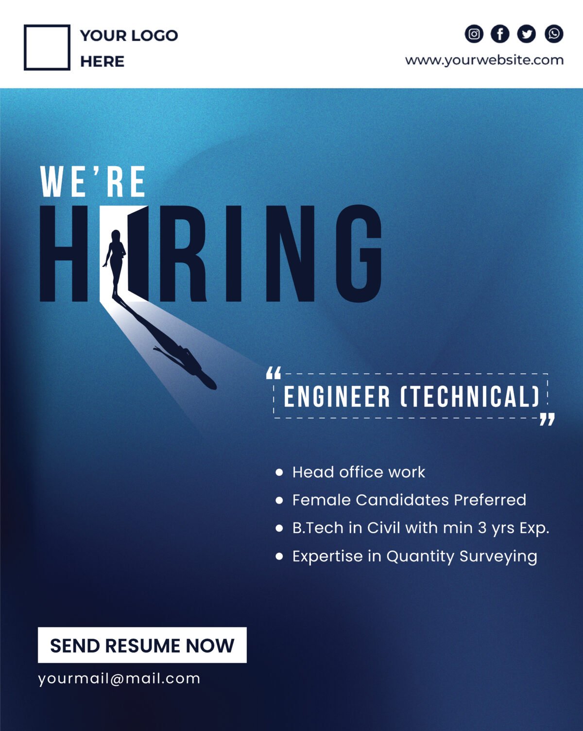 Creative Technical Hiring Poster